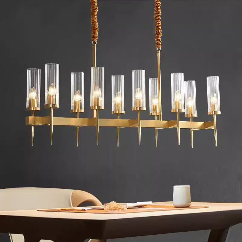 Decorbites™ Vergoldete nordische LED-Kronleuchter für das Wohnzimmer | Luxuriöse hängende Pendelleuchte