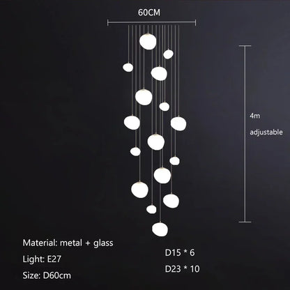 Decorbites™ Glas-Kugeln-LED-Hängeleuchten für die Einrichtung zu Hause, Wohn-/Esszimmer, Bar & Treppen