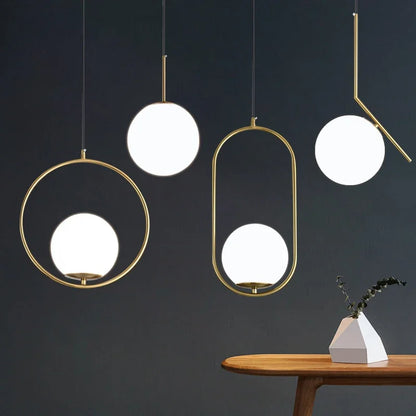 Decorbites™ Glas-Kugelleuchter LED Küchen Wohnzimmer Hängelampe