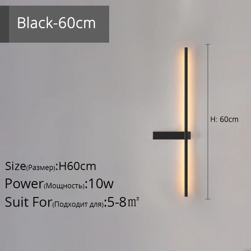 Decorbites™ LED-Wandleuchte, modernes minimalistisches Design, Aluminium, Innenbeleuchtung, Gold/Schwarz, AC85-260V