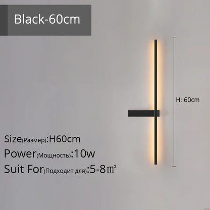 Decorbites™ LED-Wandleuchte, modernes minimalistisches Design, Aluminium, Innenbeleuchtung, Gold/Schwarz, AC85-260V