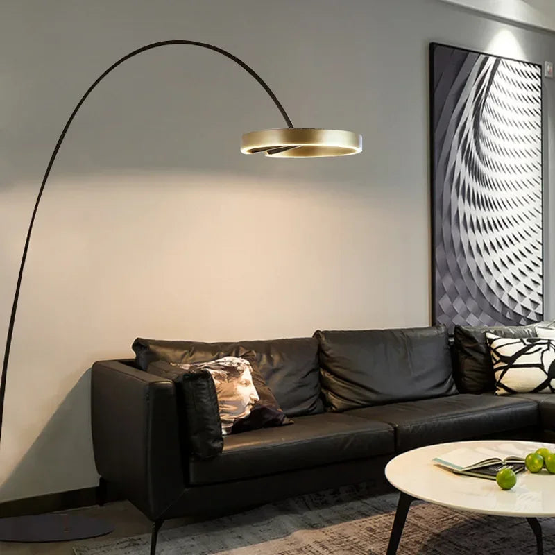 Decorbites™ Goldene Kupferne Schwarze Dimmbare LED Stehlampe für Wohnzimmer und Hotel