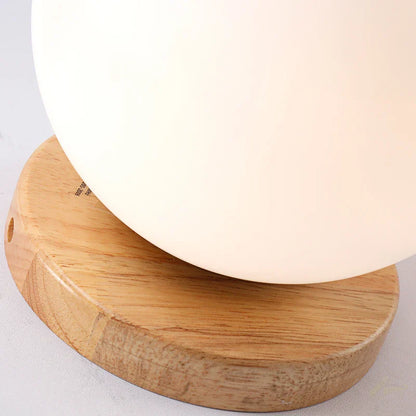 Decorbites™ Glasball-LED-Deckenleuchte auf Holzsockel