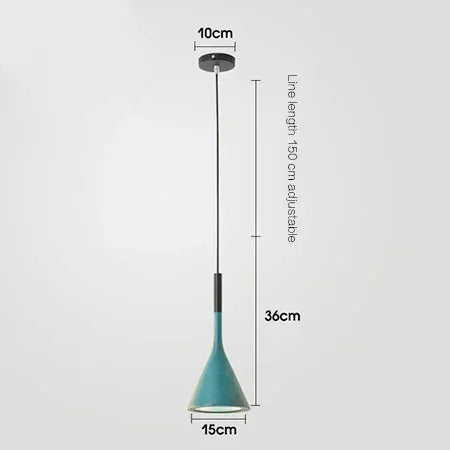 Nordic Black Metal Pendant Light With E27 Socket