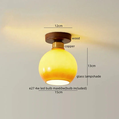 Decorbites™ Baumwoll-Form LED-Deckenleuchte – Creme. Nordischer Stil, Flur Balkon Veranda Licht.