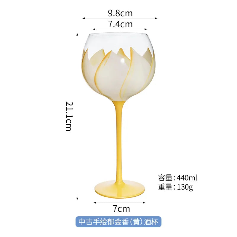 Decorbites™ Handbemalter Glasbecher: Kreative Rotweingläser für Hochzeitsfeiern