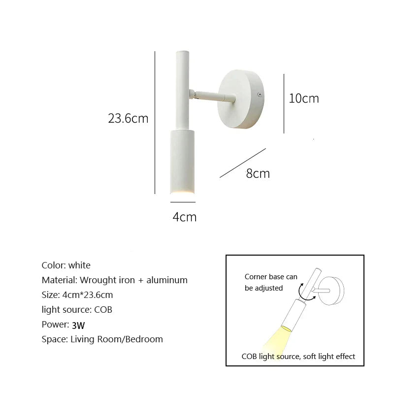 DecorBites™ LED Wall Lamp Night Light Bedroom Reading Living room Decor Home Spotlight