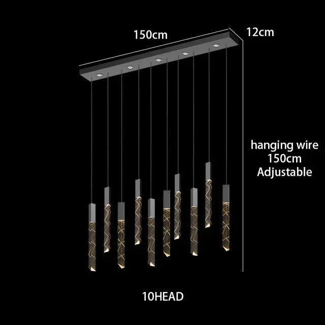 Decorbites™ Kristall-Chrom-LED-Kronleuchter: Luxuriöse Duplex-Treppen-Loft-Pendant-Lampe für das Wohnzimmer