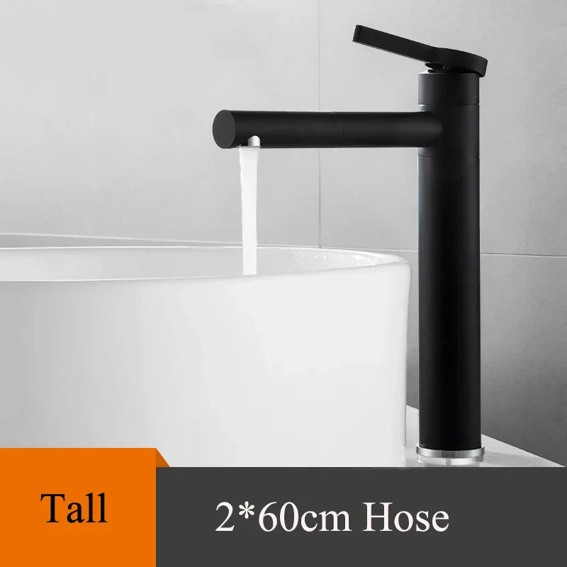 Decorbites™ Schwarze Messing Badezimmer-Waschbeckenarmatur Deckenmontiertes Gefäßmischer-Wasserhahn