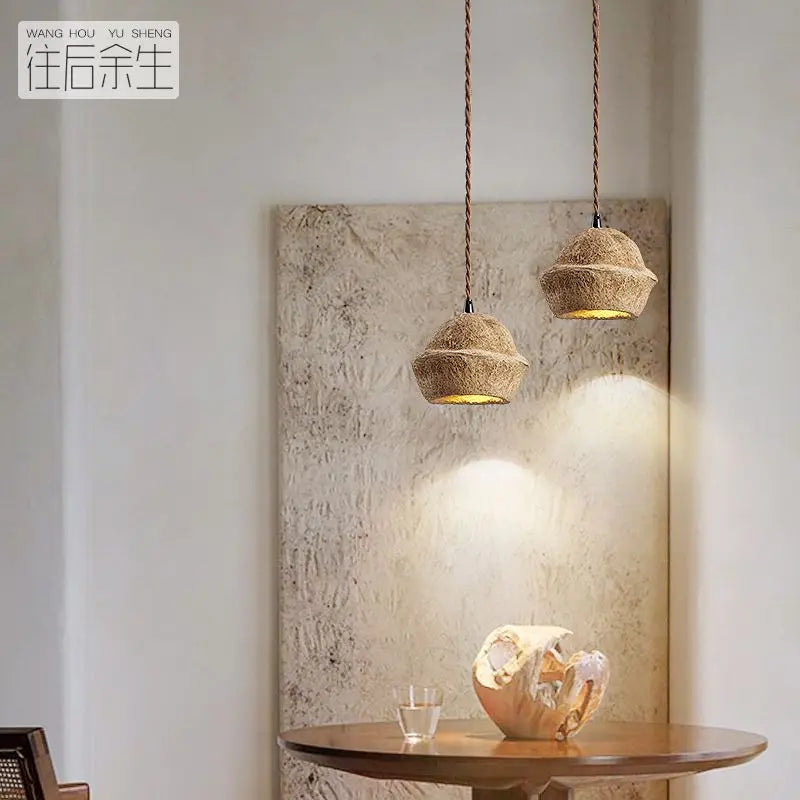 Decorbites™ Frucht-Schalen-Nachttisch-Hängeleuchte, Retro Wabi-Sabi-Stil für Ferienwohnung & Tresen