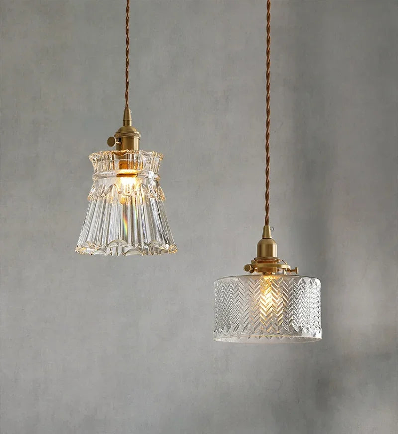 Modern White Glass Flower Pendant Light