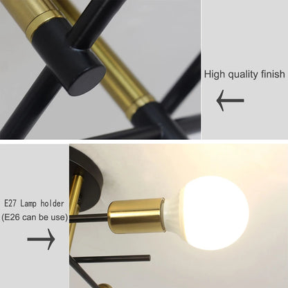 Moderne Industrielle Kronleuchter Deckenleuchte Anhängerlampe 2 Köpfe Schwarz für Wohnzimmer Esszimmer Schlafzimmer Café und Küche