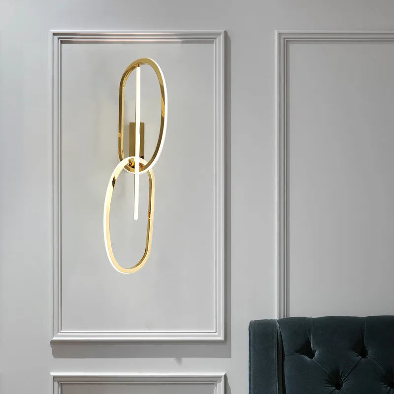 Decorbites™ Gold LED Wandarmatur dimmbare Beleuchtung polierter Stahl moderne Leuchten