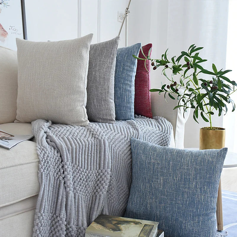 Decorbites™ Leinen-Baumwoll-Kissenbezug 100% Polyester Dekokissenbezug für die Hausdekoration