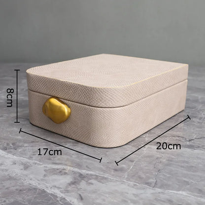 Decorbites™ Leder-Schmuckdose: Stilvolles Dekor und Aufbewahrungsgefäß für den Frisiertisch