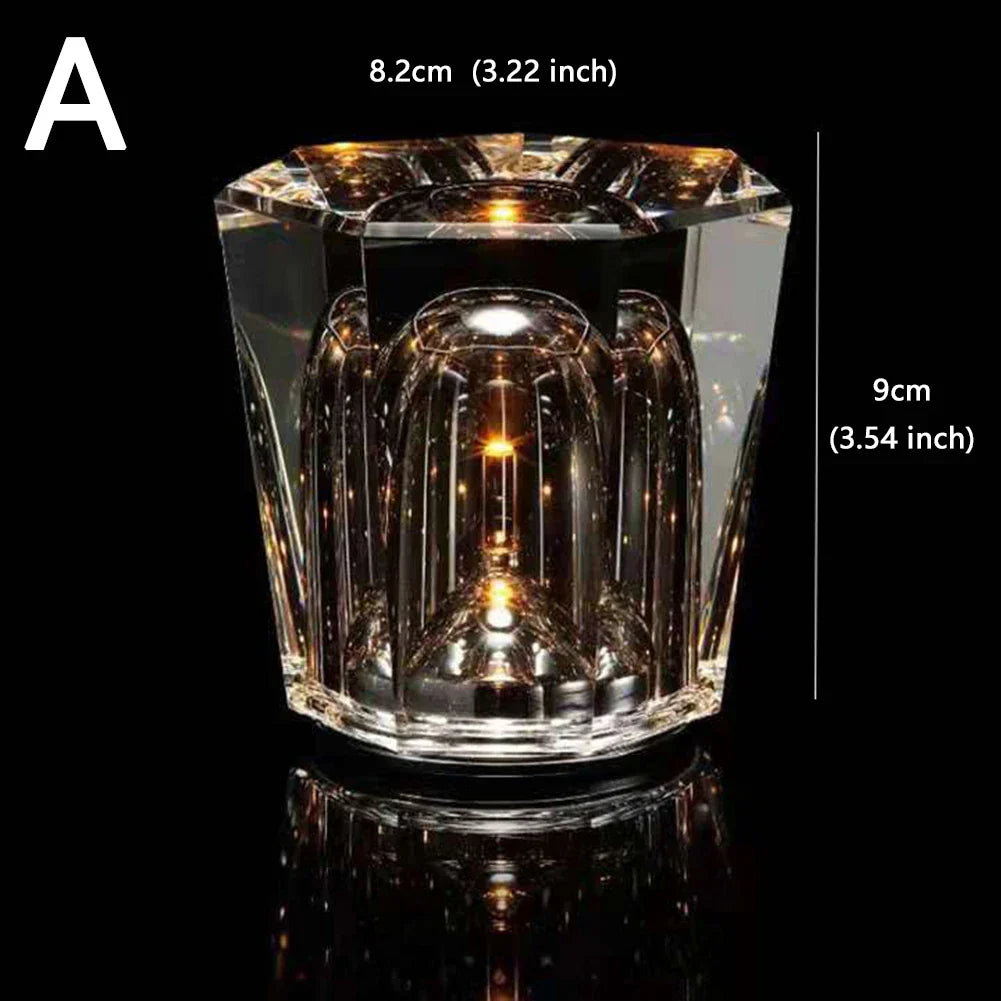 DecorBites™ Crystal Diamond Night Light | Rechargeable LED Table Lamp