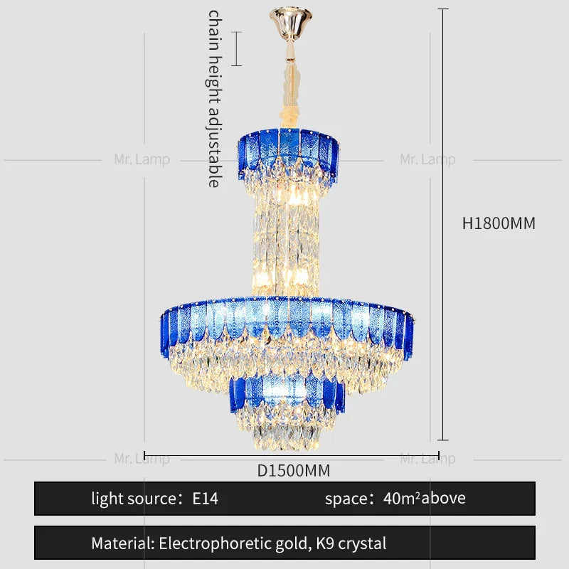Decorbites™ Kristall-Leuchter: Postmoderne Mehrschicht-Luxus für Wohnzimmer, Hotel-Lobby und Villa