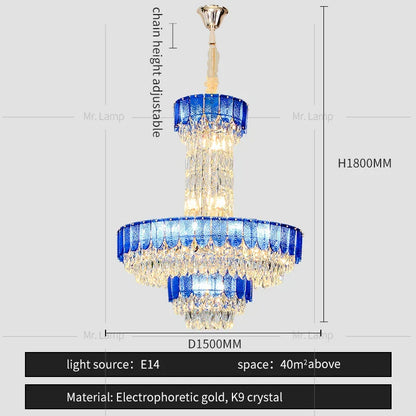 Decorbites™ Kristall-Leuchter: Postmoderne Mehrschicht-Luxus für Wohnzimmer, Hotel-Lobby und Villa