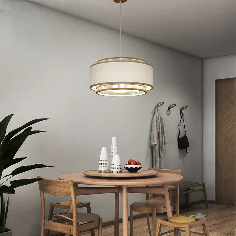 Decorbites™ Japanische Bambus-Hängeleuchte für Wohnzimmer, Esszimmer, Schlafzimmer – Ikone des ruhigen Stils