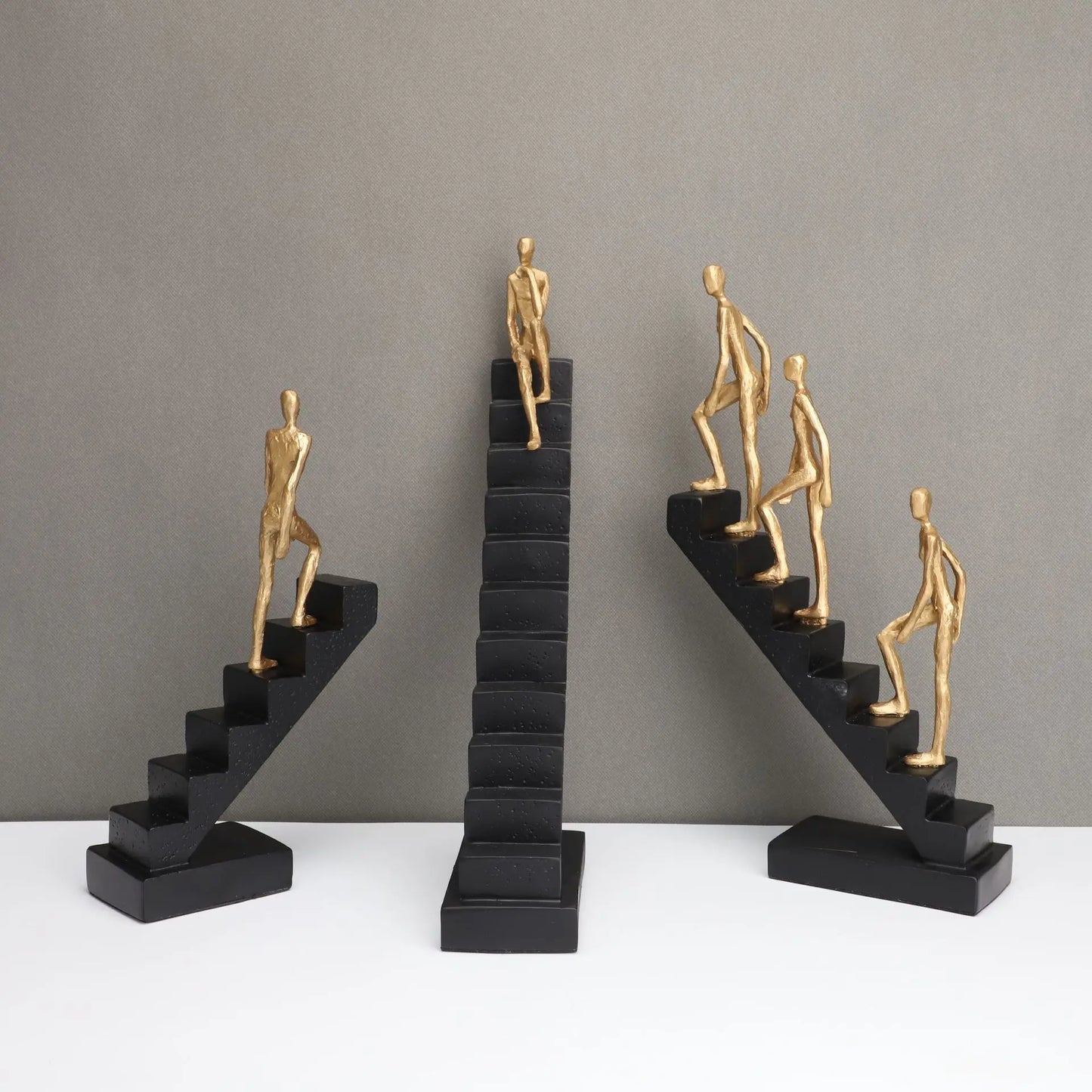 Decorbites™ Goldener Mann-Kletterer-Treppenhaus-Abstrakte-Skulptur-Heimdekoration-Ornamente