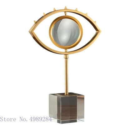 Decorbites™ Goldene Metall-Augen-Lupe mit Kristallglas-Basis - Moderne Heimdekoration