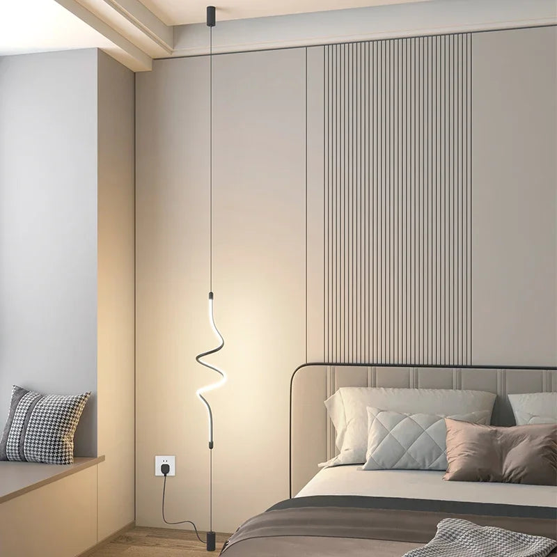 Decorbites™ Schwarz 120 cm LED Stehlampe Moderne Wohnraumbeleuchtung für Wohnzimmer Schlafzimmer Esszimmer
