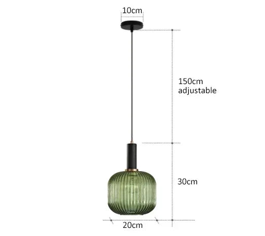Decorbites™ Bunte Glasanhängerleuchten Wohnzimmer Nachttischlampe LED Hängelampe