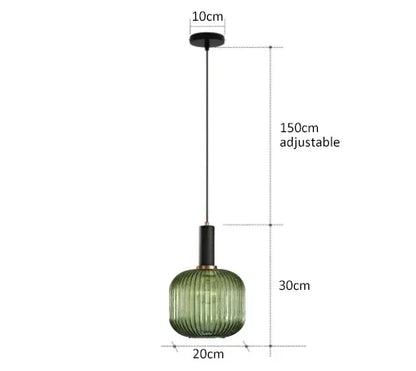 Decorbites™ Bunte Glasanhängerleuchten Wohnzimmer Nachttischlampe LED Hängelampe