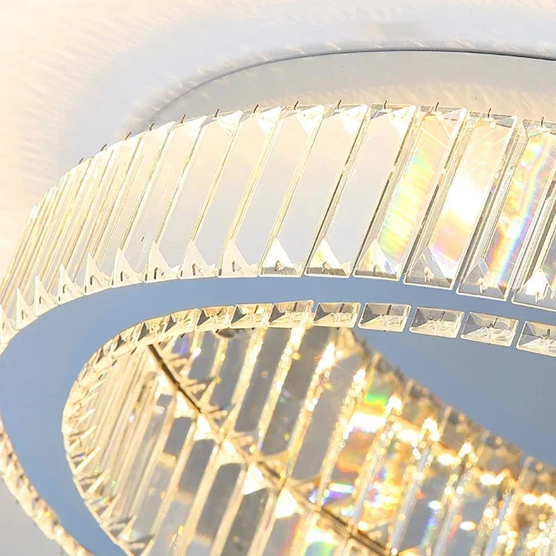 Decorbites™ Gold Kristall Deckenleuchte Ring LED – Moderne Luxus Innenraumbeleuchtung für Zuhause