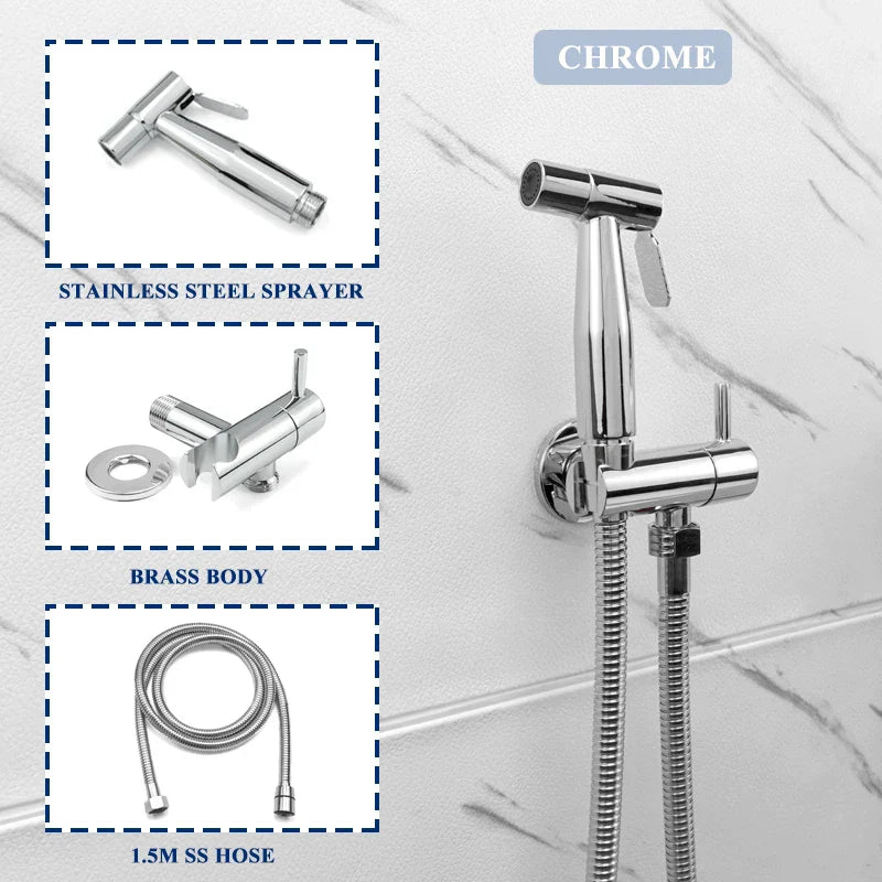 Decorbites™ Gold Bidet Armatur Handbrause Einzelner Kaltwassertapfer Hygienische Toilettendusche