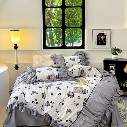 Decorbites™ Spitzensetziges Gedrucktes Bettbezugsset – Elegante, Gemütliche Bettwäsche für Einzel- und Doppelbetten