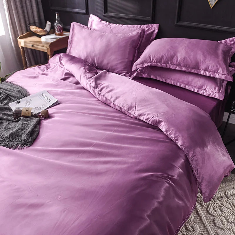 Decorbites™ Ice Rayon Satin Bettwäsche-Set: Kühlend, weich, sommerlicher Komfort für Einzel- bis Doppelbett