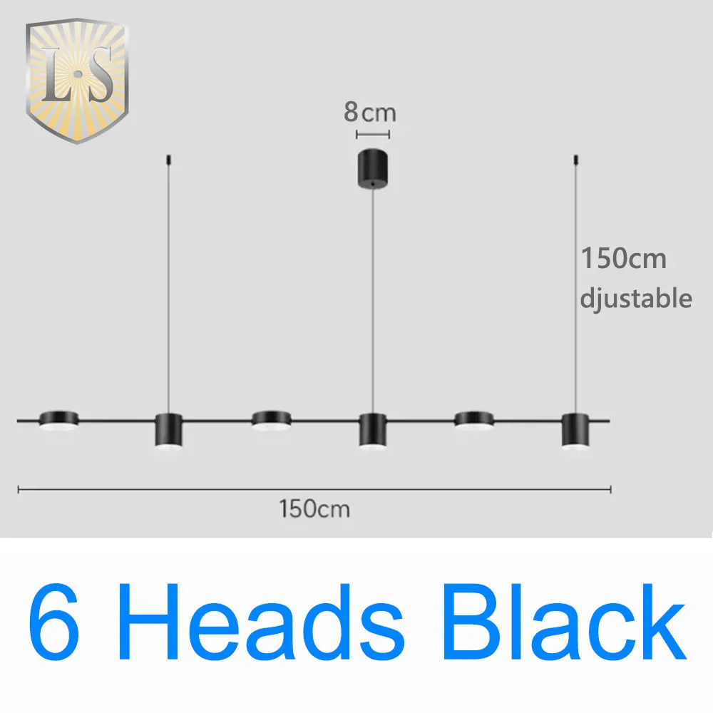 Art Deco Black and Gold LED Pendant Light