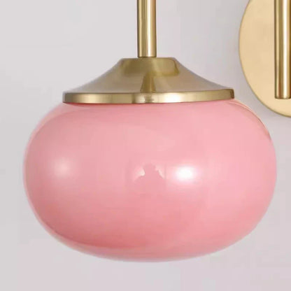 Decorbites™ Glasball-Wandleuchte: Moderne rosa- und weiße stilvolle Beleuchtung für das Wohnzimmer