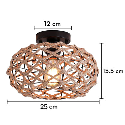 Decorbites™ Handgefertigte Hanfseil-Deckenlampen-Kronleuchter Vintage Retro Industriebeleuchtung