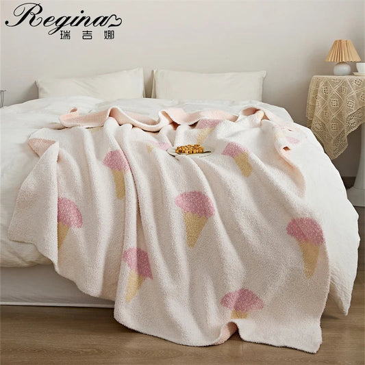 Decorbites™ Kawaii-Eiscreme-Jakard-Decke