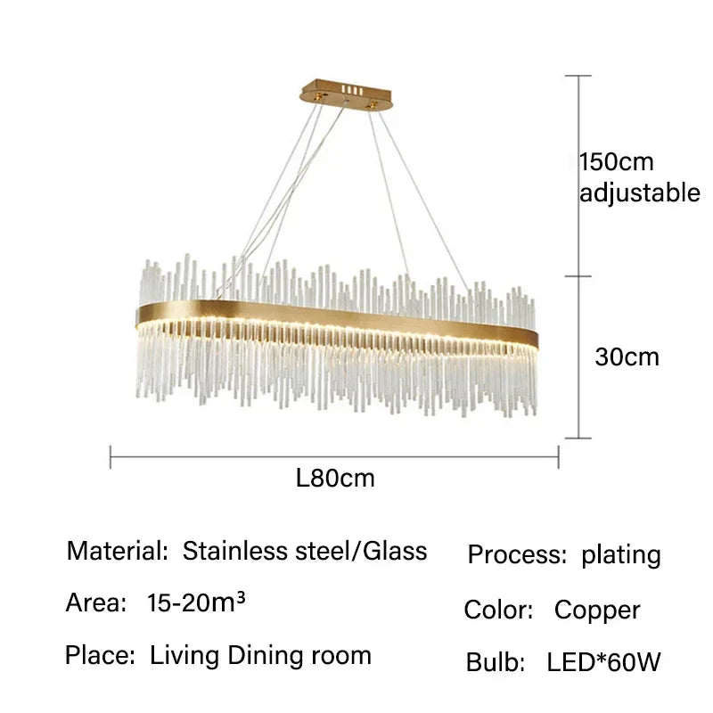 Decorbites™ Glasstab-LED-Hängeleuchter: Elegante Leuchte für die Einrichtung im Wohn-, Ess- und Schlafzimmer