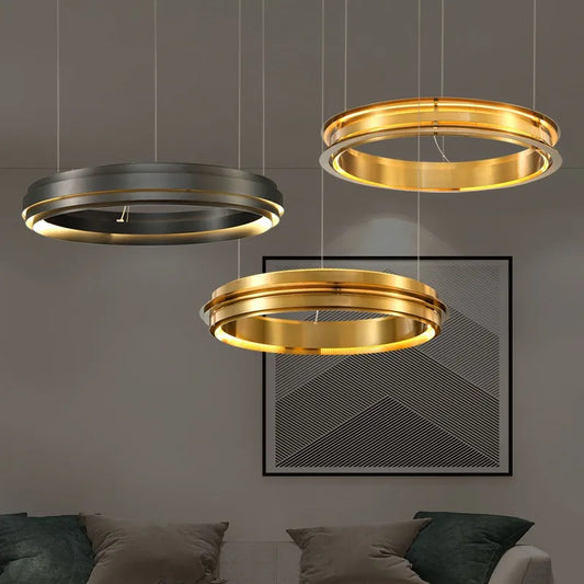 Decorbites™ Gold Ring Kronleuchter: Modernes italienisches Design für stilvolle Wohnräume