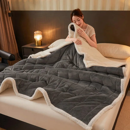 Decorbites™ Gemütliche 3-Lagige Korallenfleece-Winterdecke - Weiche & Warme Bettdecke