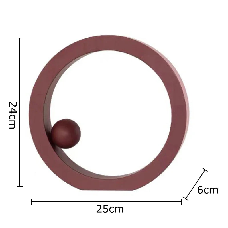 Decorbites™ Geometrische Kreis-Schreibtisch-Dekoration Minimalistisches Modernes Abstraktes Kunstästhetisches Dekor
