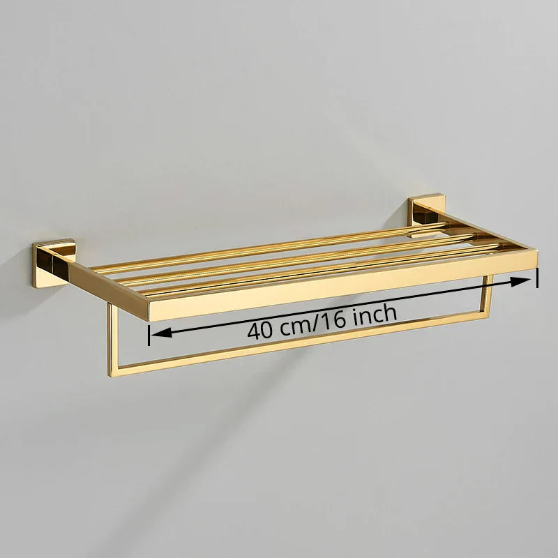 Gold Copper Bath Set