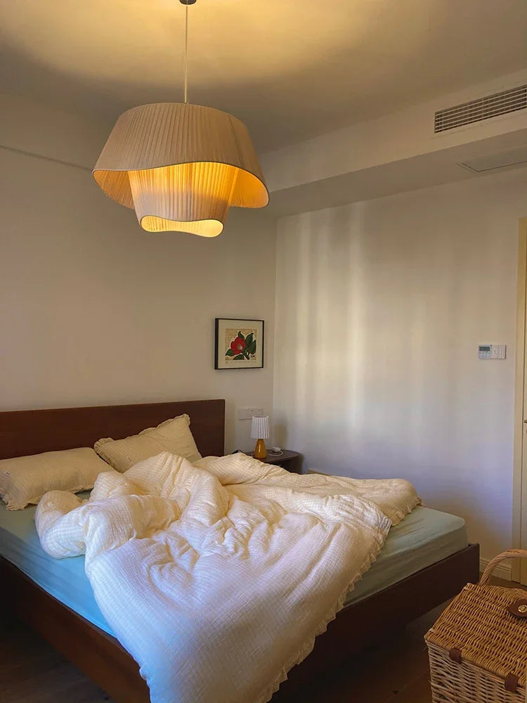 Decorbites™ Design-LED-Stoff-Pendantleuchte für Schlafzimmer, Heimdekoration, hängende Kronleuchter