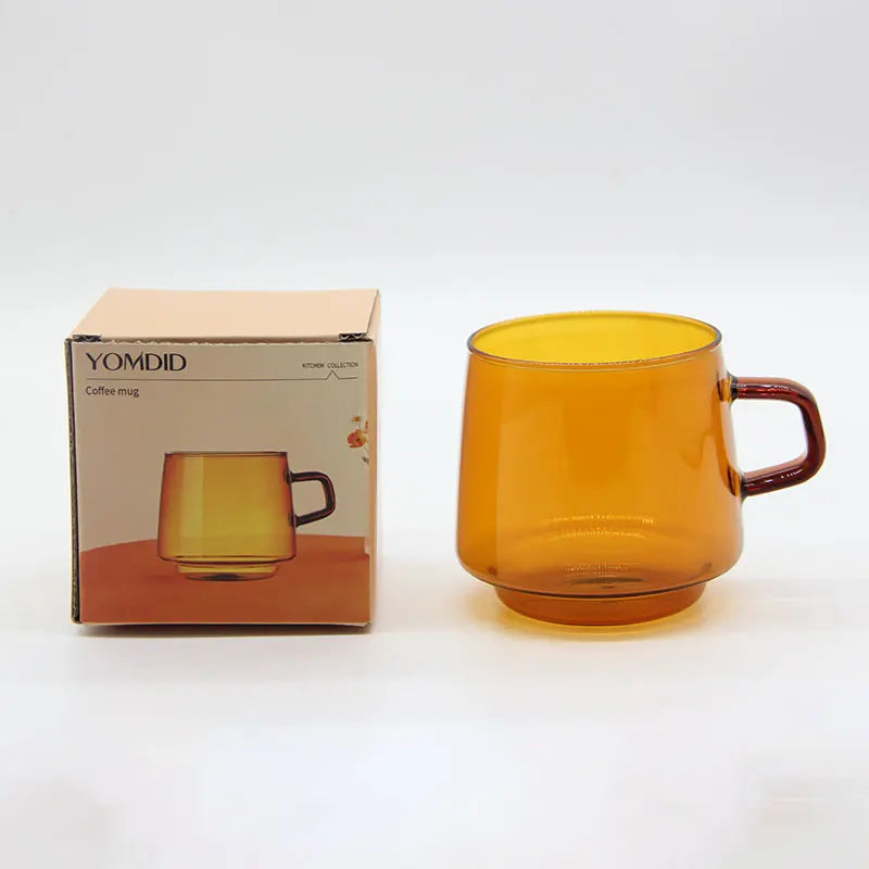 Decorbites™ Glas-Kaffeetasse: Bunte, langlebige, hitzebeständige Tasse für Tee, Saft, Milch