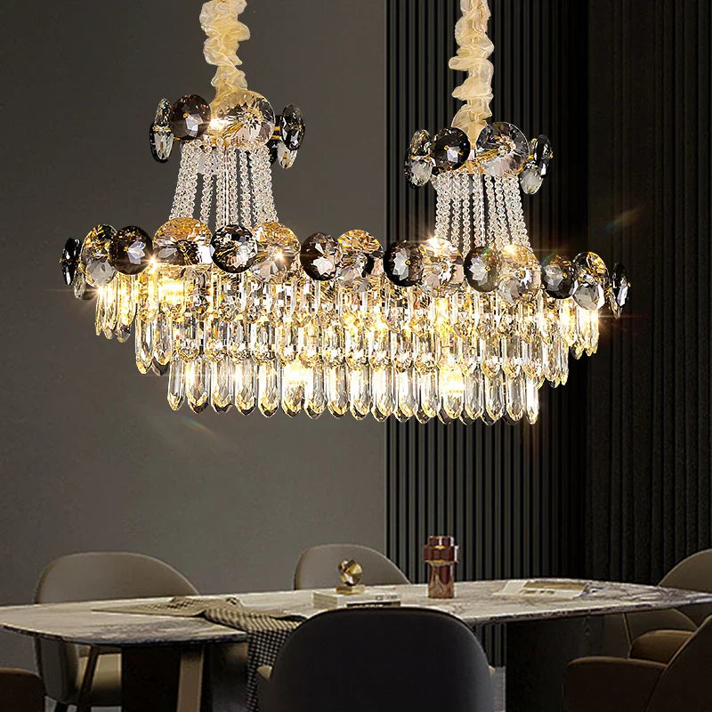 DecorBites™ Crystal Chandelier: Modern Nordic Luxury for Living Room, Dining Room, Bedroom