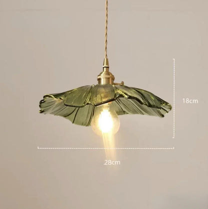 Vintage Flower Glass Pendant Light Fixture
