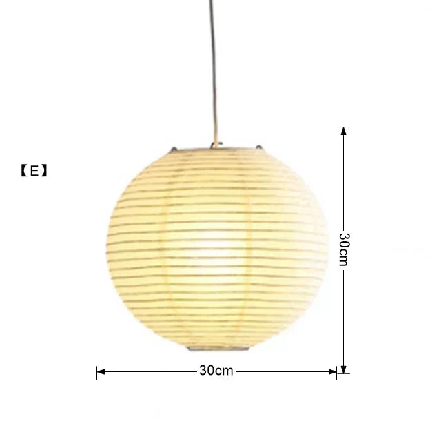 Decorbites™ Japanisches Wabi-Sabi-Pendant-Licht LED E27 Noguchi Akari Reispapier Deckenaufhänger