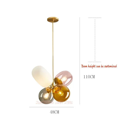 Decorbites™ Glasballon-Leuchter: Bunte Hänge-Pendelleuchte für Wohnzimmer, Schlafzimmer