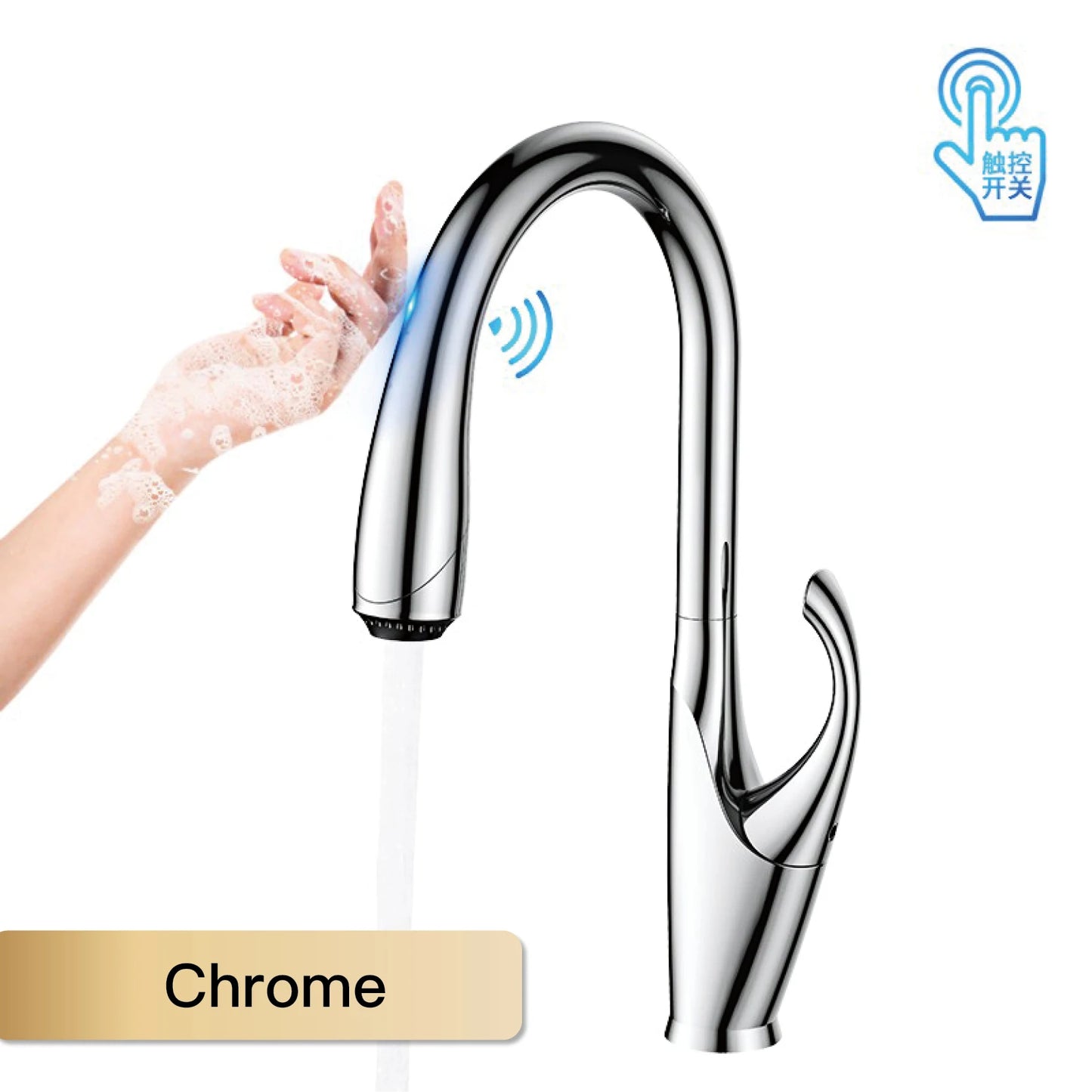 Pull Out Kitchen Faucet – Touch Control Brass Mixer Tap