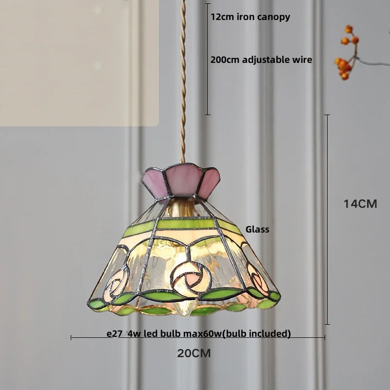 DecorBites™ Glass Brass Pendant Lamp Adjustable Wire LED Dining Room Kitchen Bar Balcony Decor