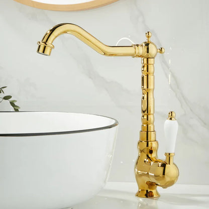 Decorbites™ Gold Beckenarmatur Einhebel-Waschbeckenmischer Heiß-Kalt-Mischbatterie
